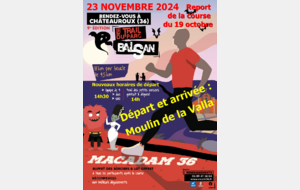  REPORT DU TRAIL DU PARC BALSAN LE 23 NOVEMBRE 2024